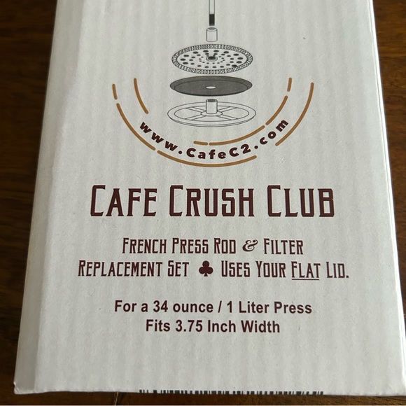 NIB French Press Rod & Filter Replacement Set of 5 Pieces Use Your Own Flat Lid - Picture 1 of 11